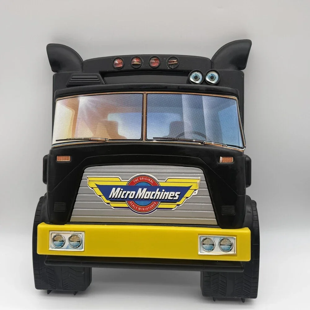 Vintage 1988 Galoob Micro Machines Black Semi Truck Rig Storage Carrying Case